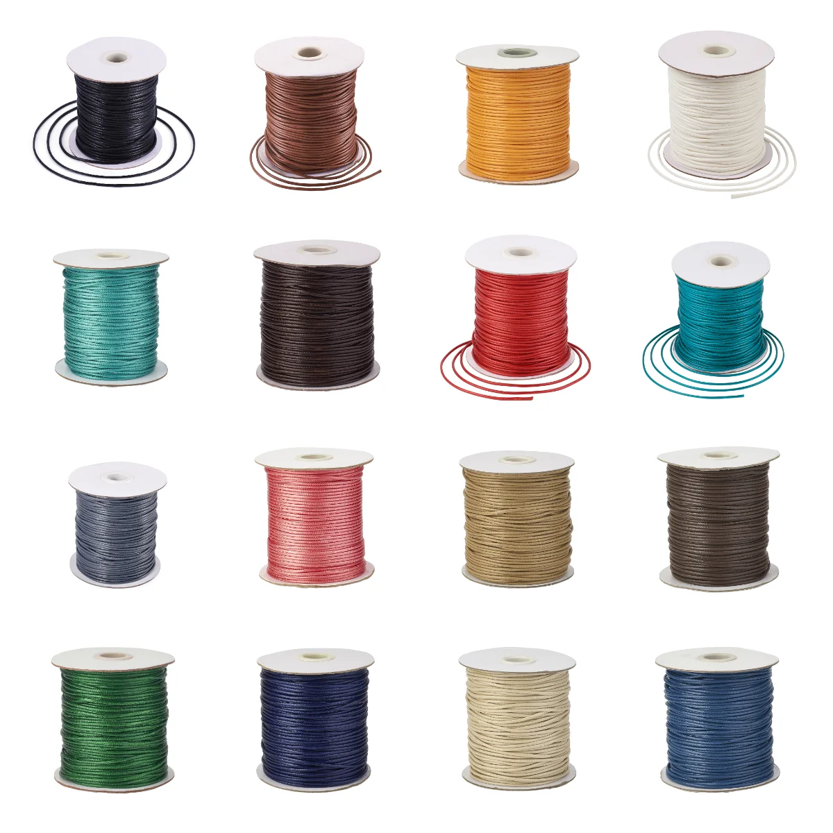 80m/roll 2mm Korean Waxed Polyester Thread Cord String Strap Rope for Jewelry Making DIY Bracelet Necklace Accessories