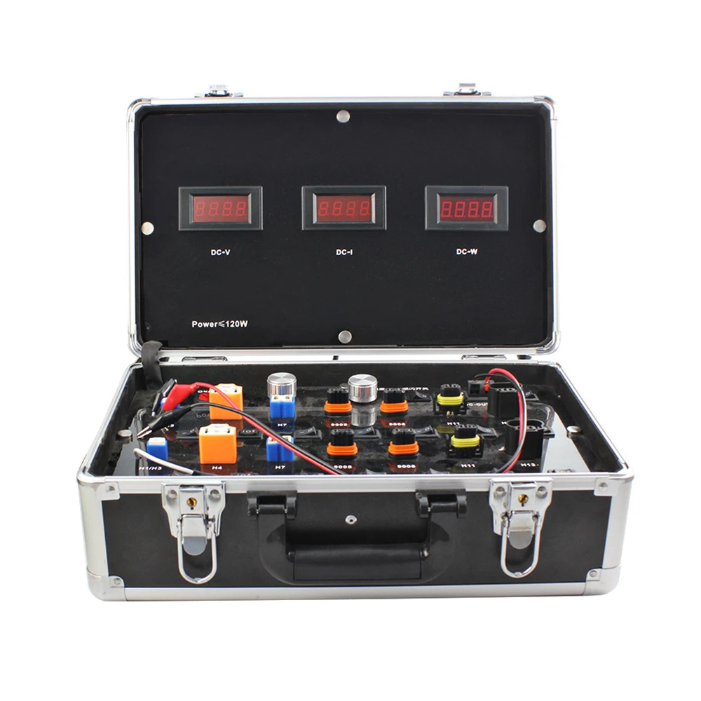 Portable car led/hid car light show test equipment power box h4 c5w t10 p21w LED car light display box