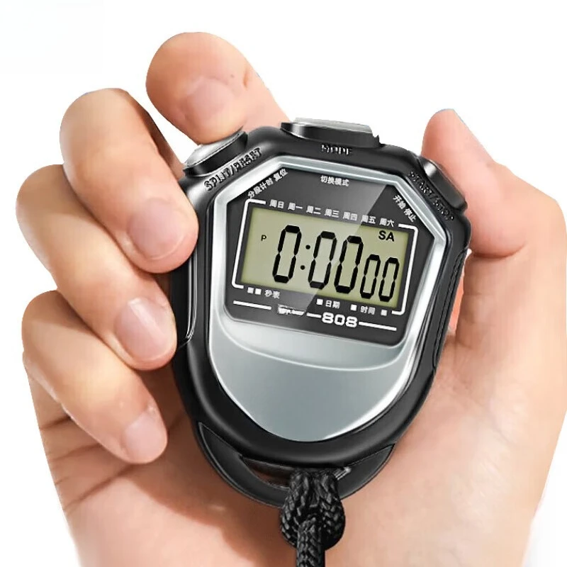 Multifunctional Electronic Digital Sports Stopwatch Waterproof Timer Game Training Stopwatch Sports Coaches Referees Calculator