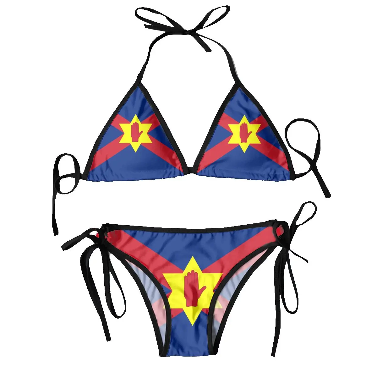 

Sexy Bikini 2023 Women Swimsuit Flag Of The Ulster Nation Bikini Set Swimwear Bathing Suit