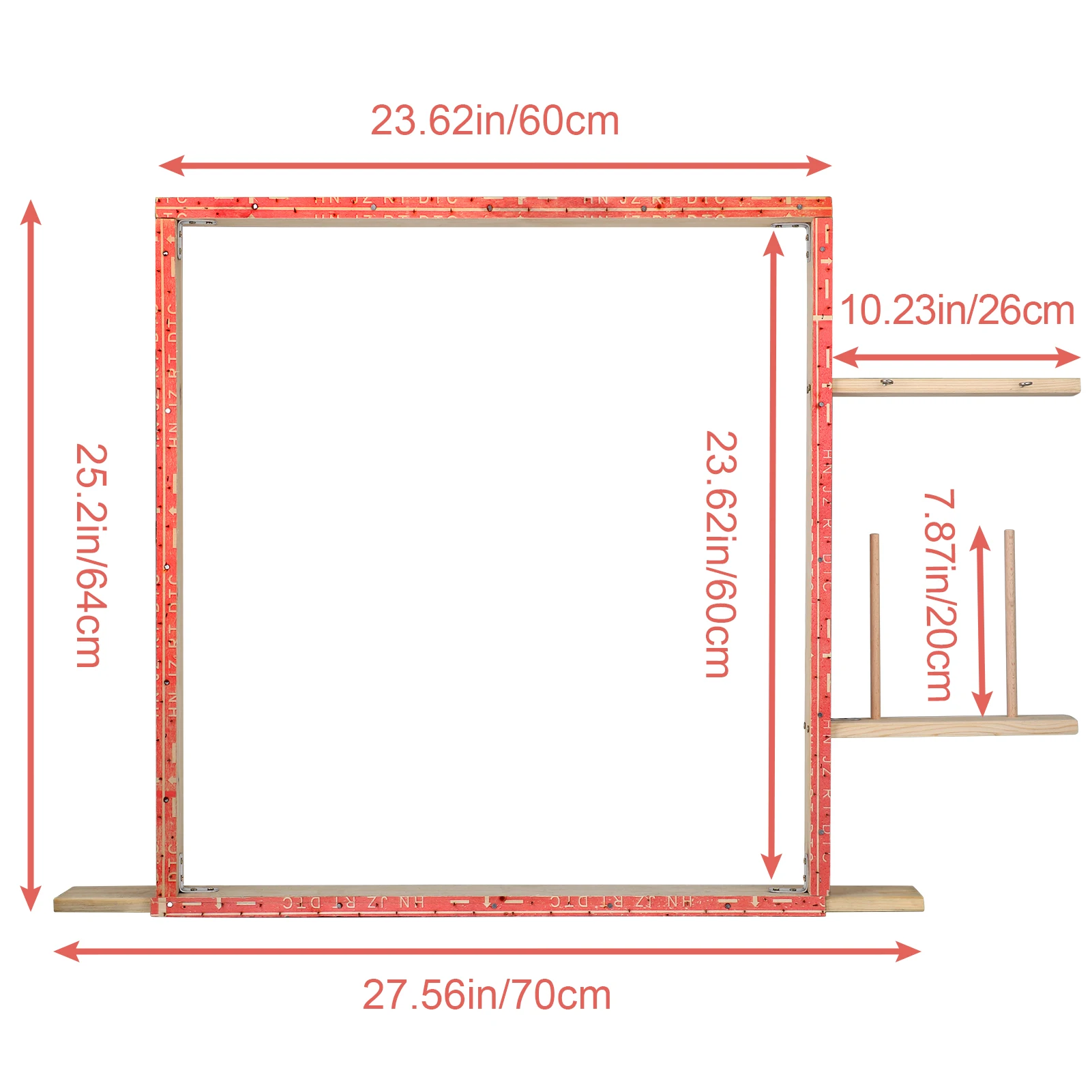 

50/60cm Large Tufting Frame Rug Carpet Making Frame Punch Needle Embroidery Frame Professional Tufting Tool for DIY Rug Tufting