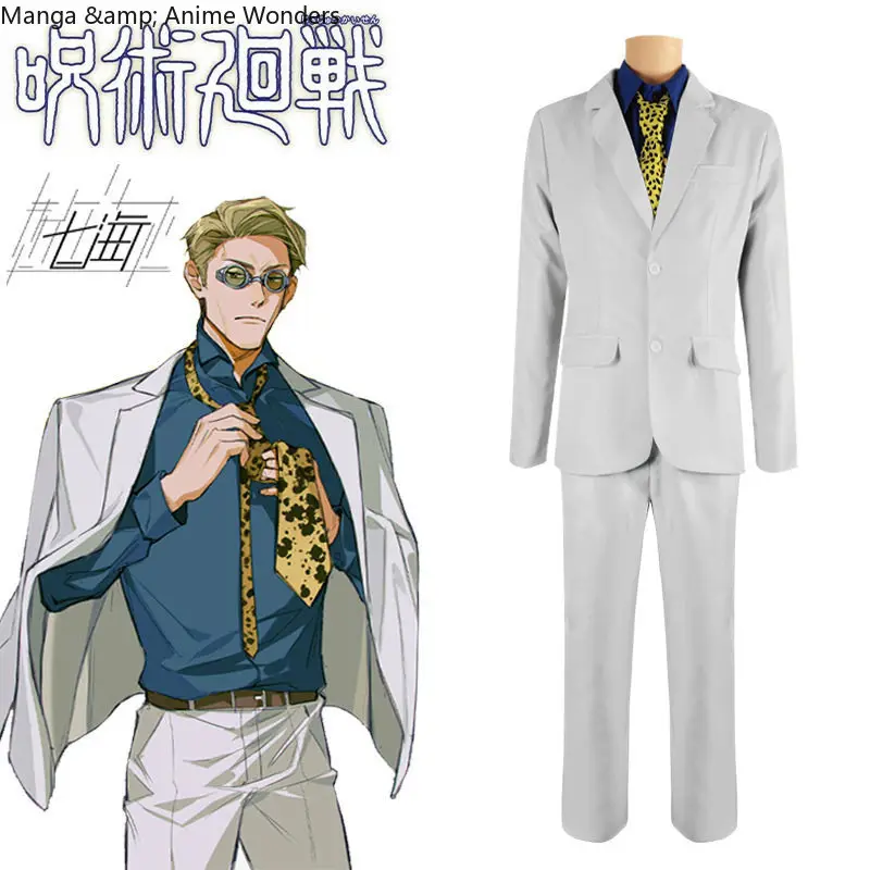 

Nanami Kento Anime Cosplay Long Sleeve Shirt Suit Set Boys Uniform Formal Cloth Halloween Costume Exhibition Game Anime