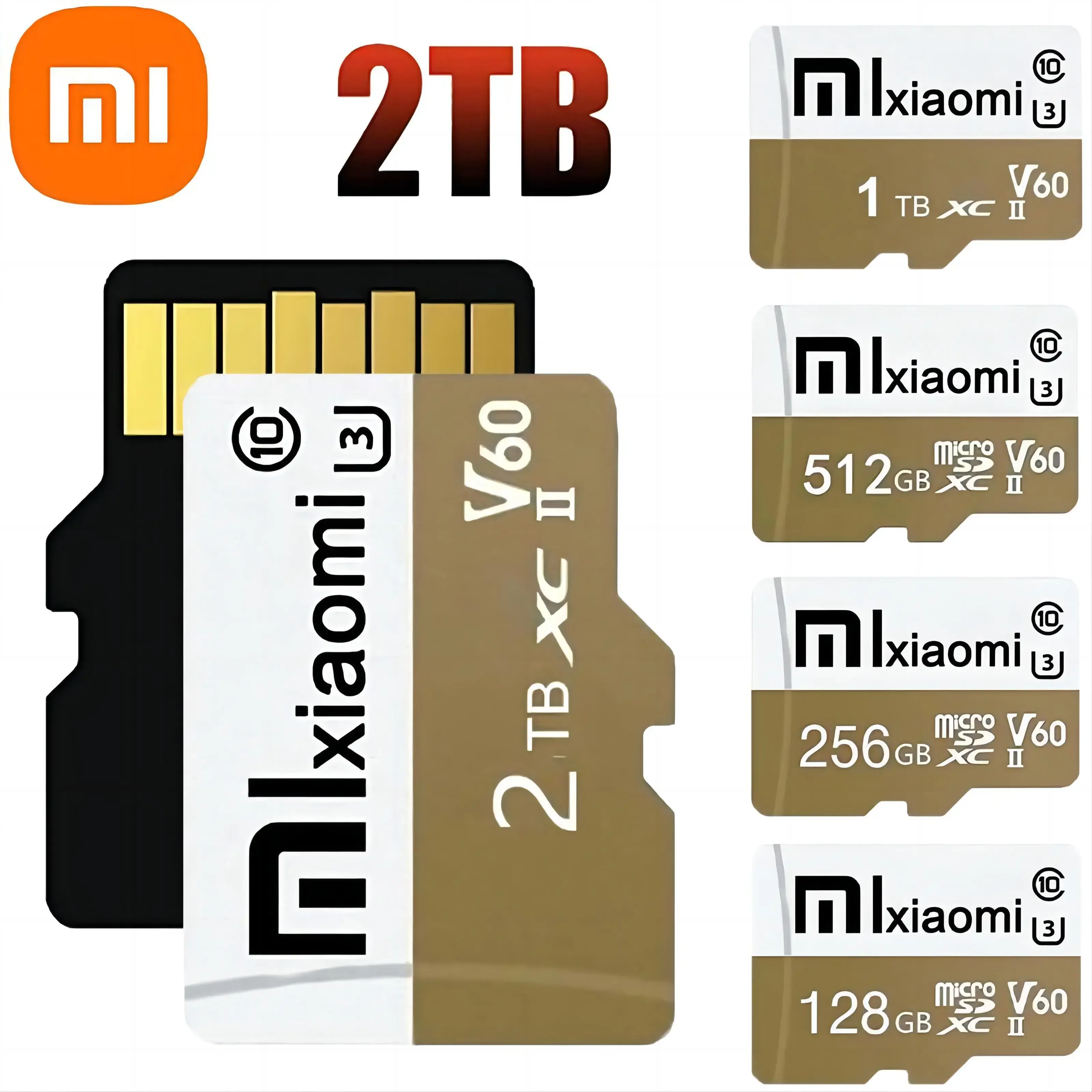 

Xiaomi Micro SD Card High Speed SD Memory Card 2TB 1TB 128GB 256GB MicroSD U3 A2 TF Flash Card for Xiaomi Phone Camera Table PC