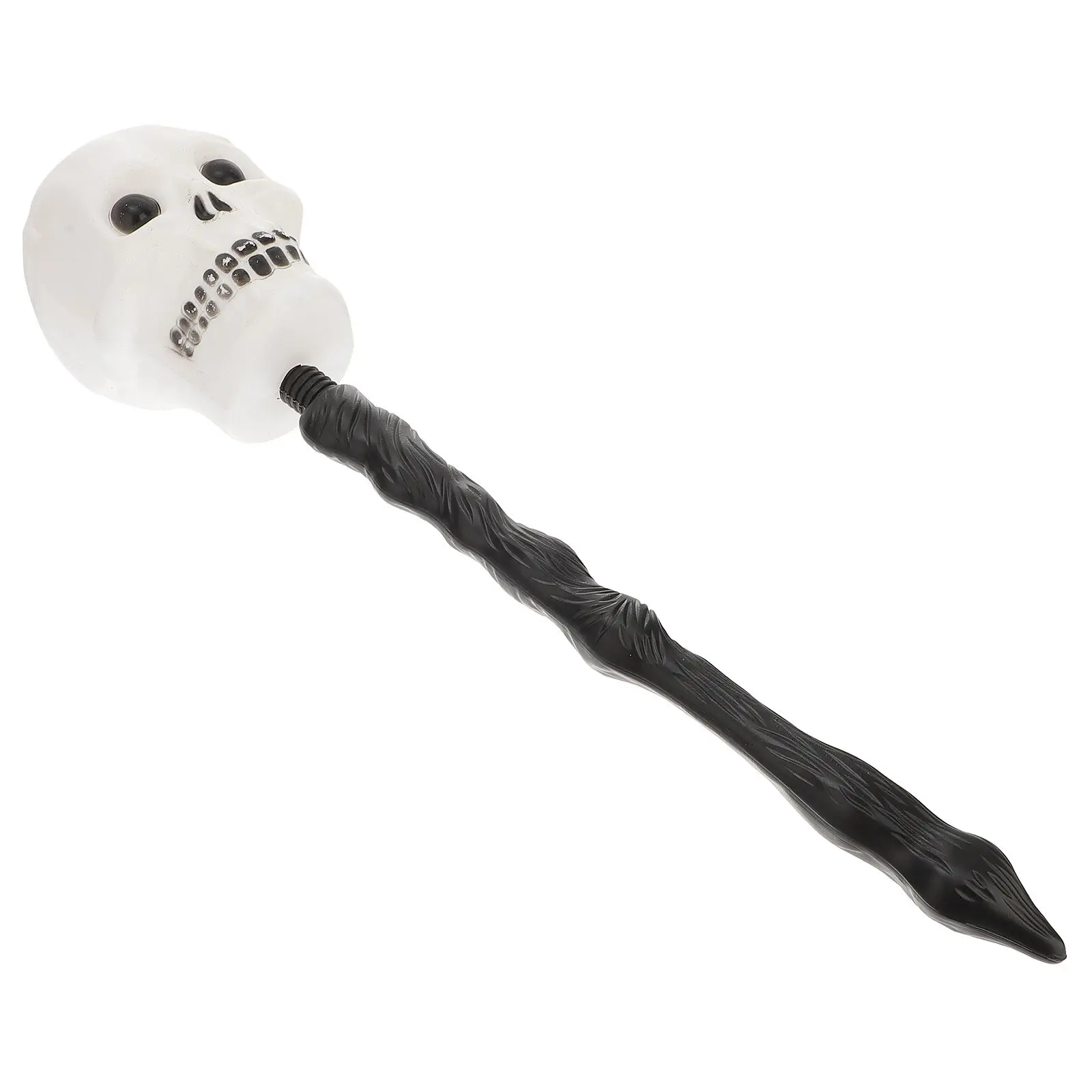 Skull Scepter Plastic Costume Prop Halloween Dress Up Accessory Stage Performance Role-Play Cosplay Festival Cane