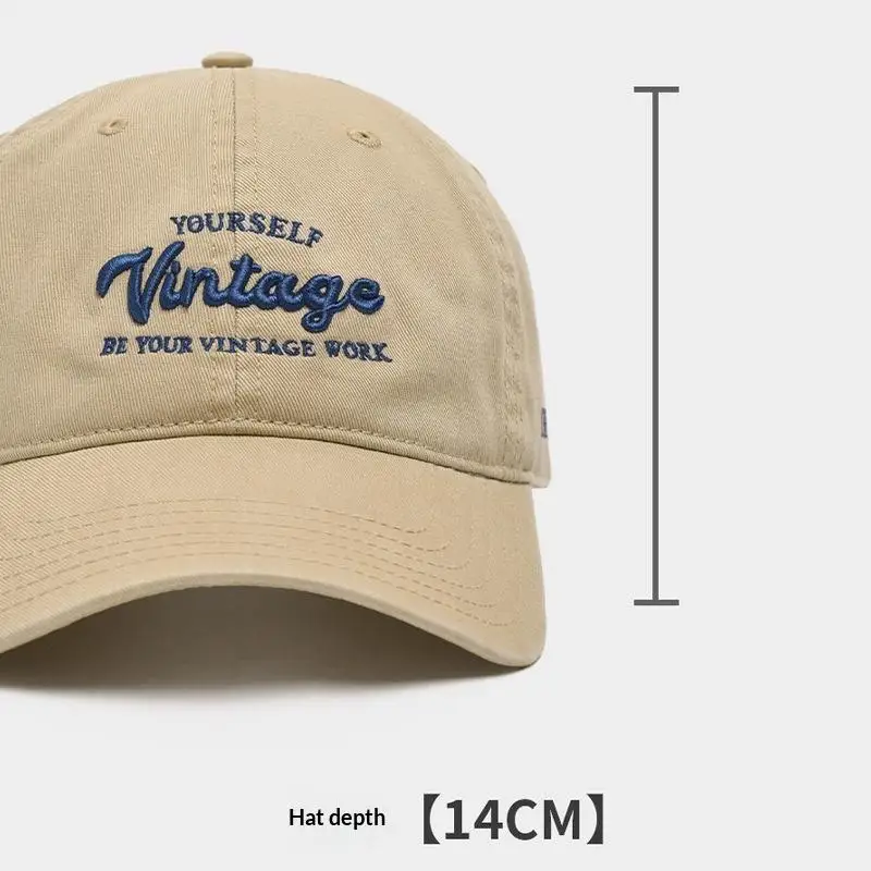 1 Stück 3D-Buchstaben-Design Baseballkappe Vintage Braun Entenschnabelmütze für Damen und Herren Sommer Streetwear Trucker-Mütze – Detail 8