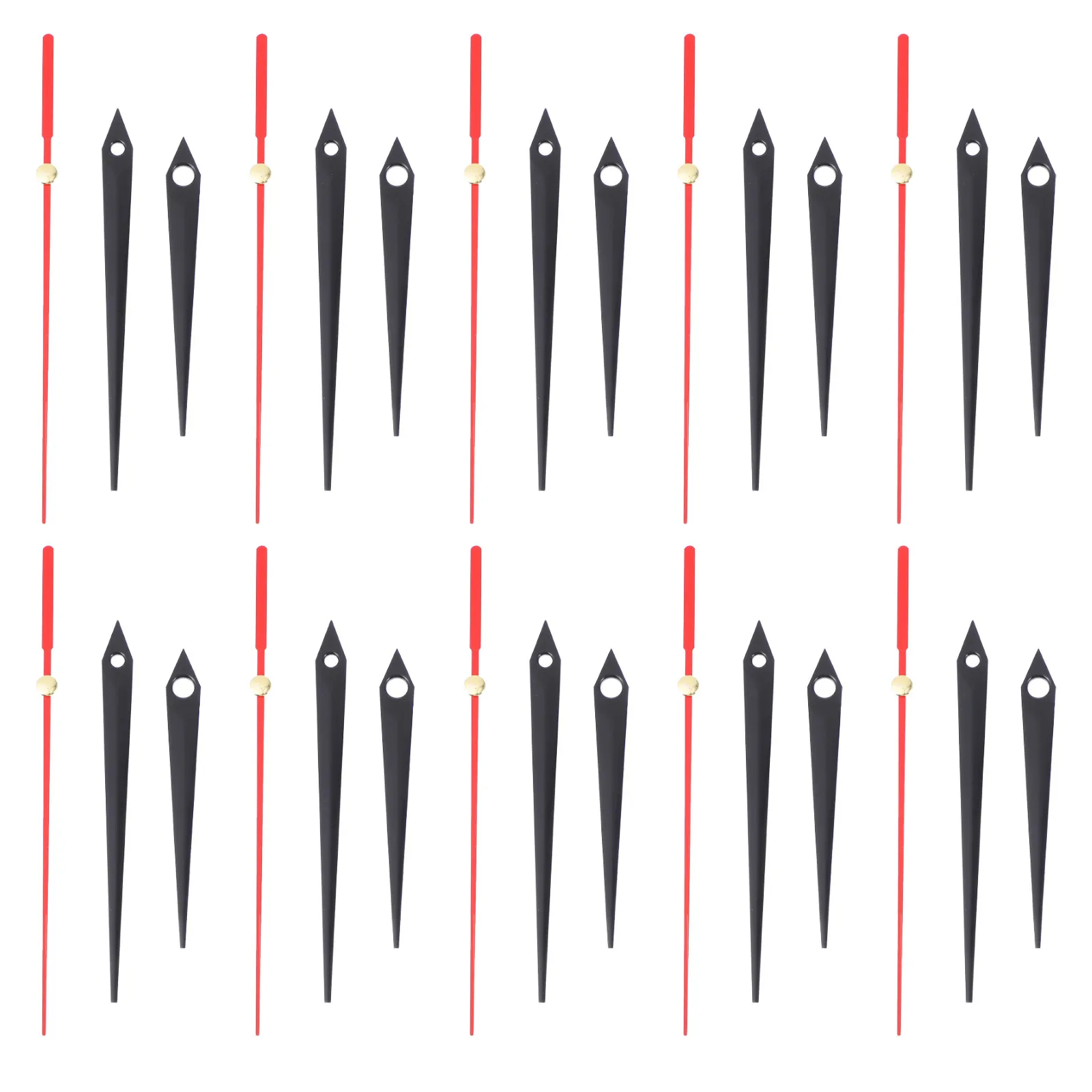 10Sets Metal Clock Hands Premium Aluminum Clock Pointers for DIY Wall Clocks Craft Projects Cross Stitch Frameless Clocks Repair