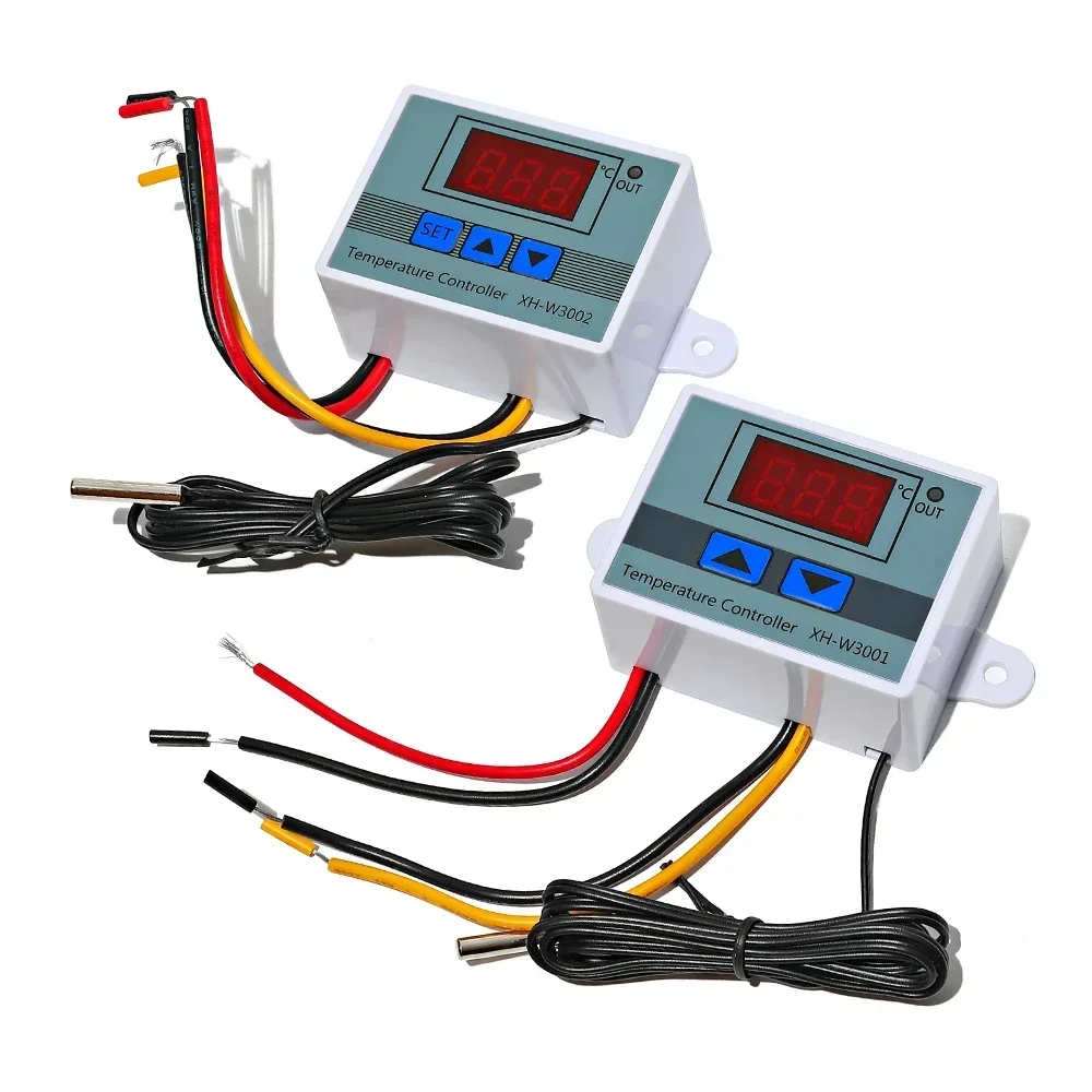 Microcomputer digital display 12V/24V/110V/220V digital temperature controller NTC sensor thermostat for cooling and heating