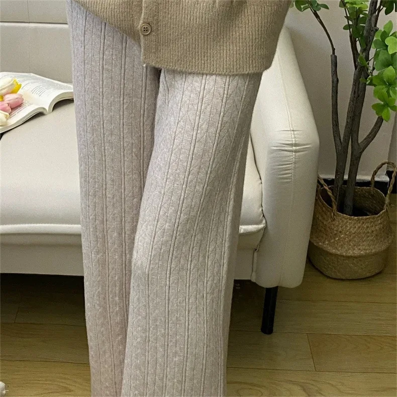High Quali Ice Silk Wide Leg Pants Women's Student Straight Leg Summer New Casual Trousers Trendy Drapey Feel Korean E11137
