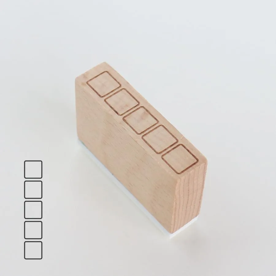 5 Checkmark Rubber Stamp Square Checklist Habit Tracker Stamp for to-Do Lists, Journals, Planners, Daily Task Tracking, Progres