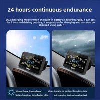 Automotive Tire Pressure Monitor Solar Tire Pressure Detection Instrument Wireless External High-precision Clock Large Screen