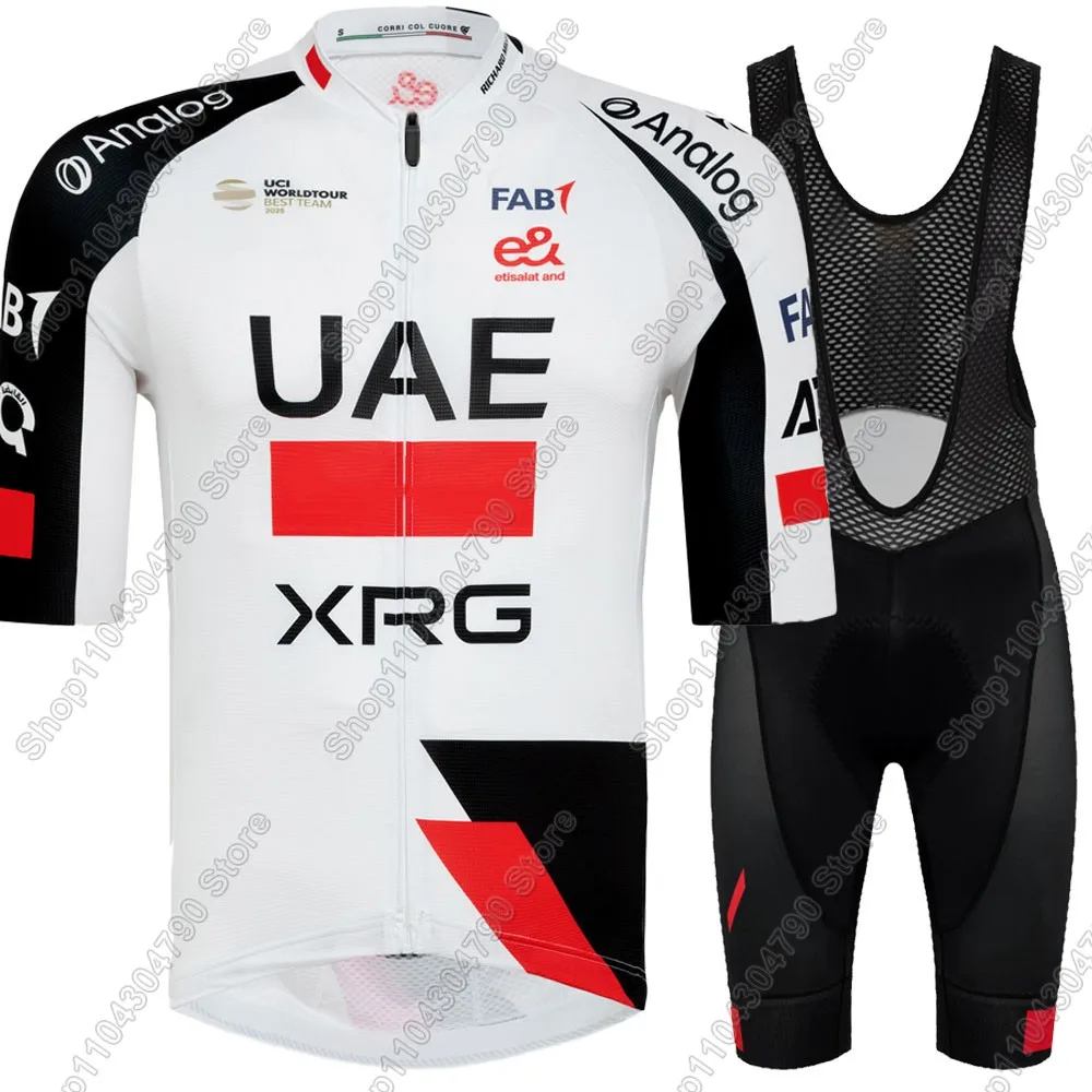 بدلة جلدية لفريق الإمارات العربية المتحدة لركوب الدراجات 2026 TDF طقم قمصان قصيرة لركوب الدراجات Pogacar-XRG ملابس سباق بذلة مايوه MTB