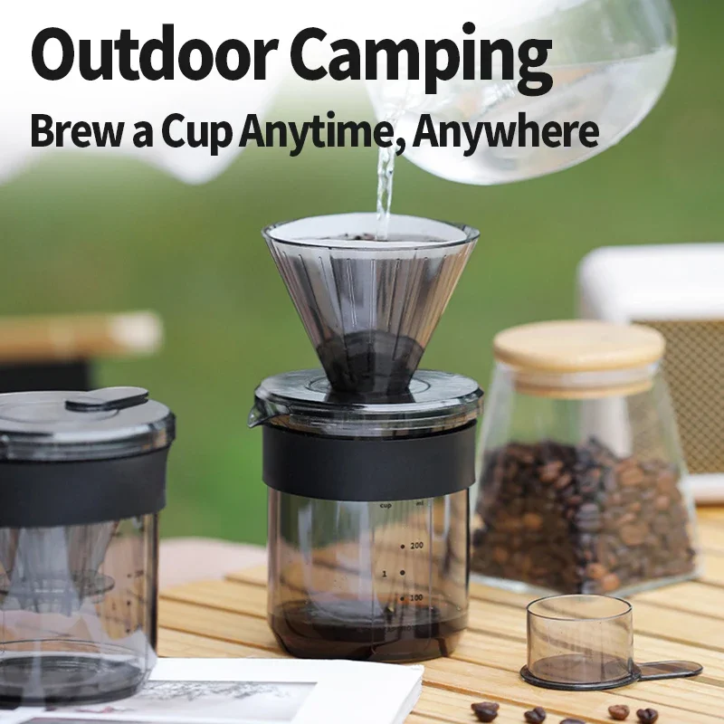 Portable 3-in-1 Coffee Pour Over Set OANKR , 1-2 Serving Reusable Dripper Mug & Spoon for Travel Outdoor