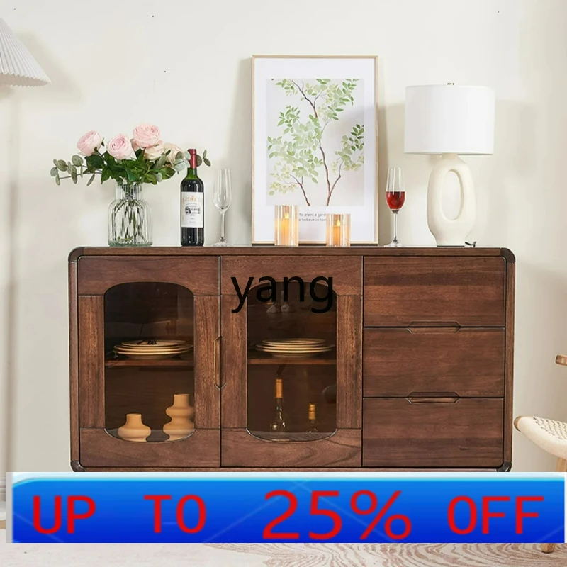 

LTT Solid Wood Sideboard Living Room Home Retro Simple Storage Cabinet