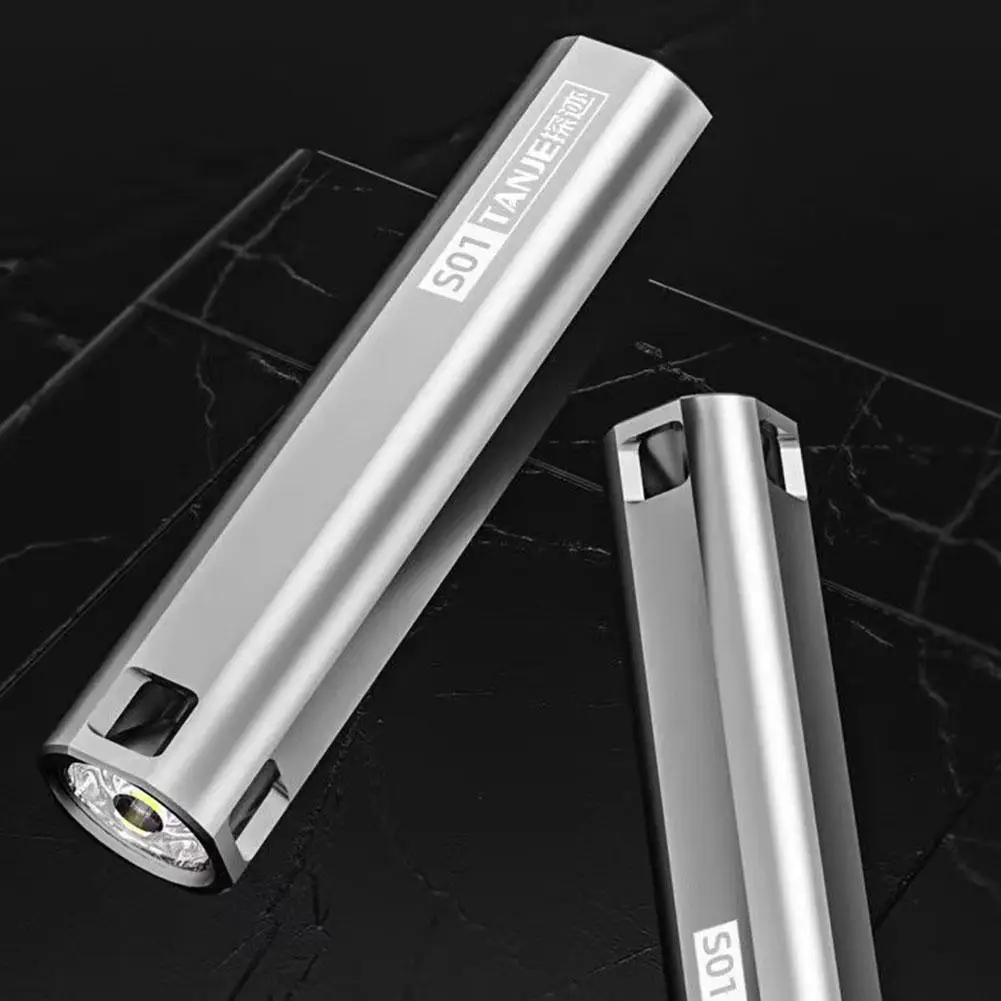 Mini banco de energía portátil, linterna Led superbrillante, alcance de luz fuerte para exteriores, Flash largo para el hogar, Waterpr Q6y4