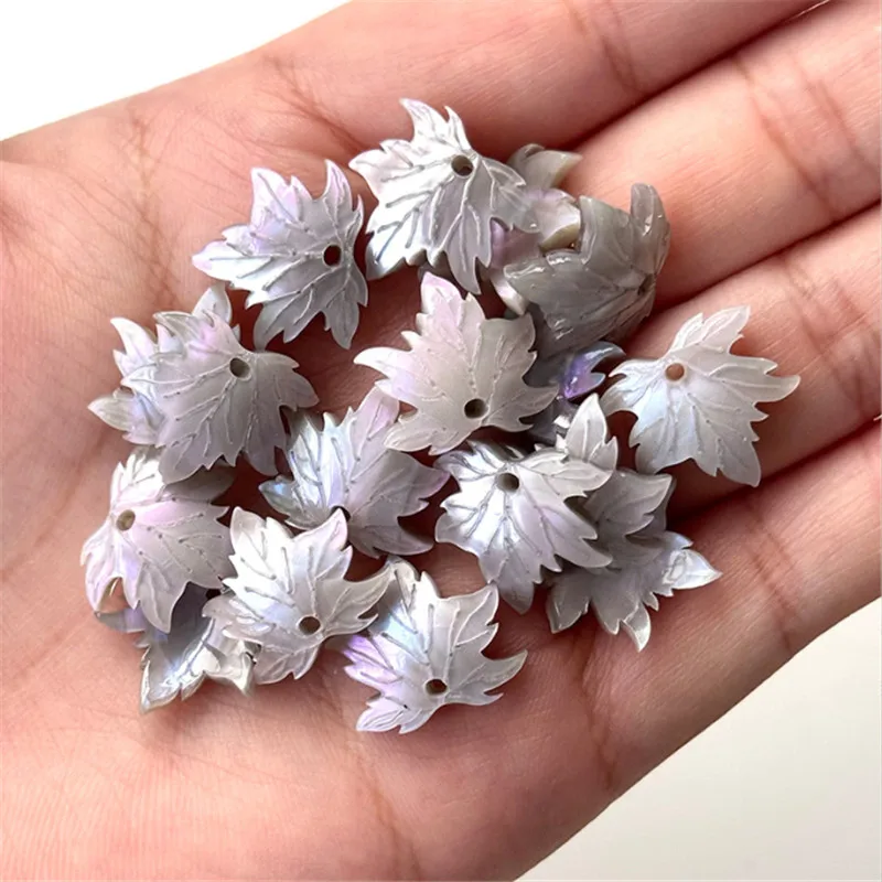20Pcs/Lot New Acetic Acid Resin Leaves Beads Charm Connectors Diy Earrings Hair Jewelry Making Garment Accessories Material