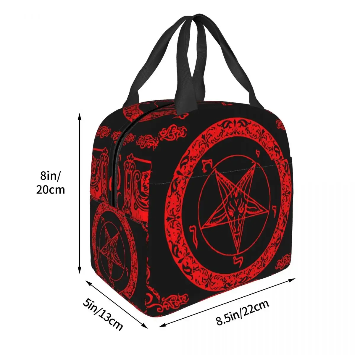 Lunch Bags for Men Women The Sabbatic Goat Baphomet Thermal Cooler Bags Portable Picnic Satanic Goth Occult Oxford Lunch Box