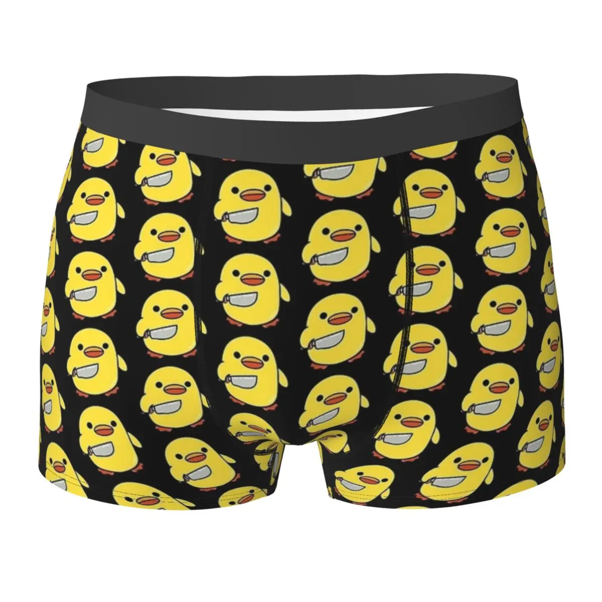 

Нижнее белье с уткой и ножом, каваи, сублимационные боксеры с рисунком утки, популярные мужские трусы, мягкие трусы-боксеры, подарок