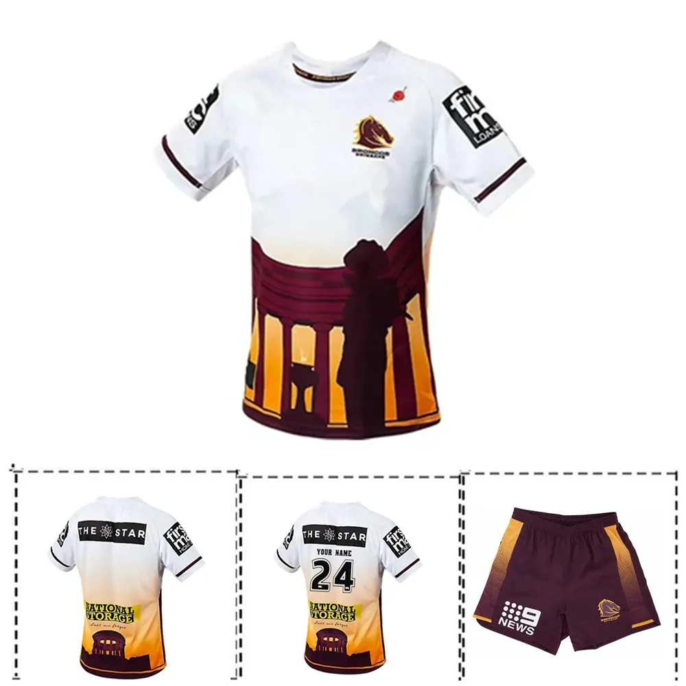 

2024 Brisbane Broncos Anzac Round Rugby Jersey - Men's Size:S-3XL-5XL（Print Custom Name Number）