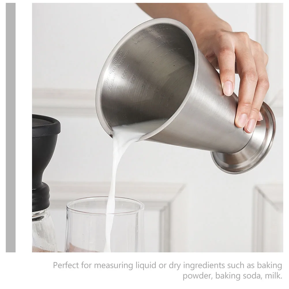 

Stainless Steel Measuring Jug With Scale Kitchen Tool For Liquid Dry Ingredients Baking Cooking Drink Measurement
