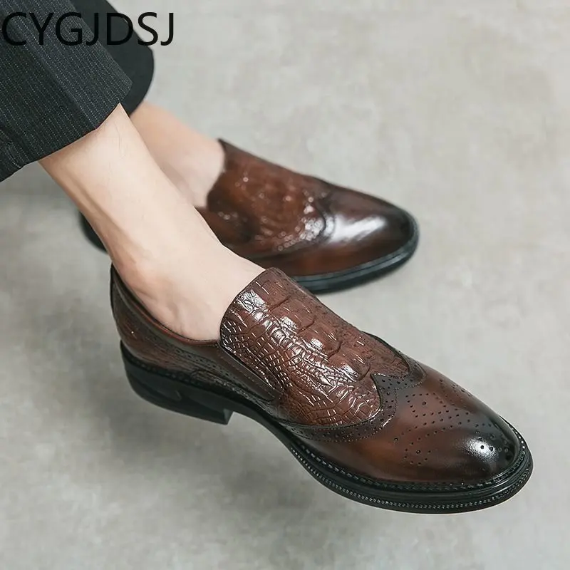 

Туфли-оксфорды для мужчин, лоферы, мужская обувь без застежки, мужские деловые туфли, Парикмахерская офисная обувь 2024, итальянский деловой костюм, мужские туфли Ayakkabı