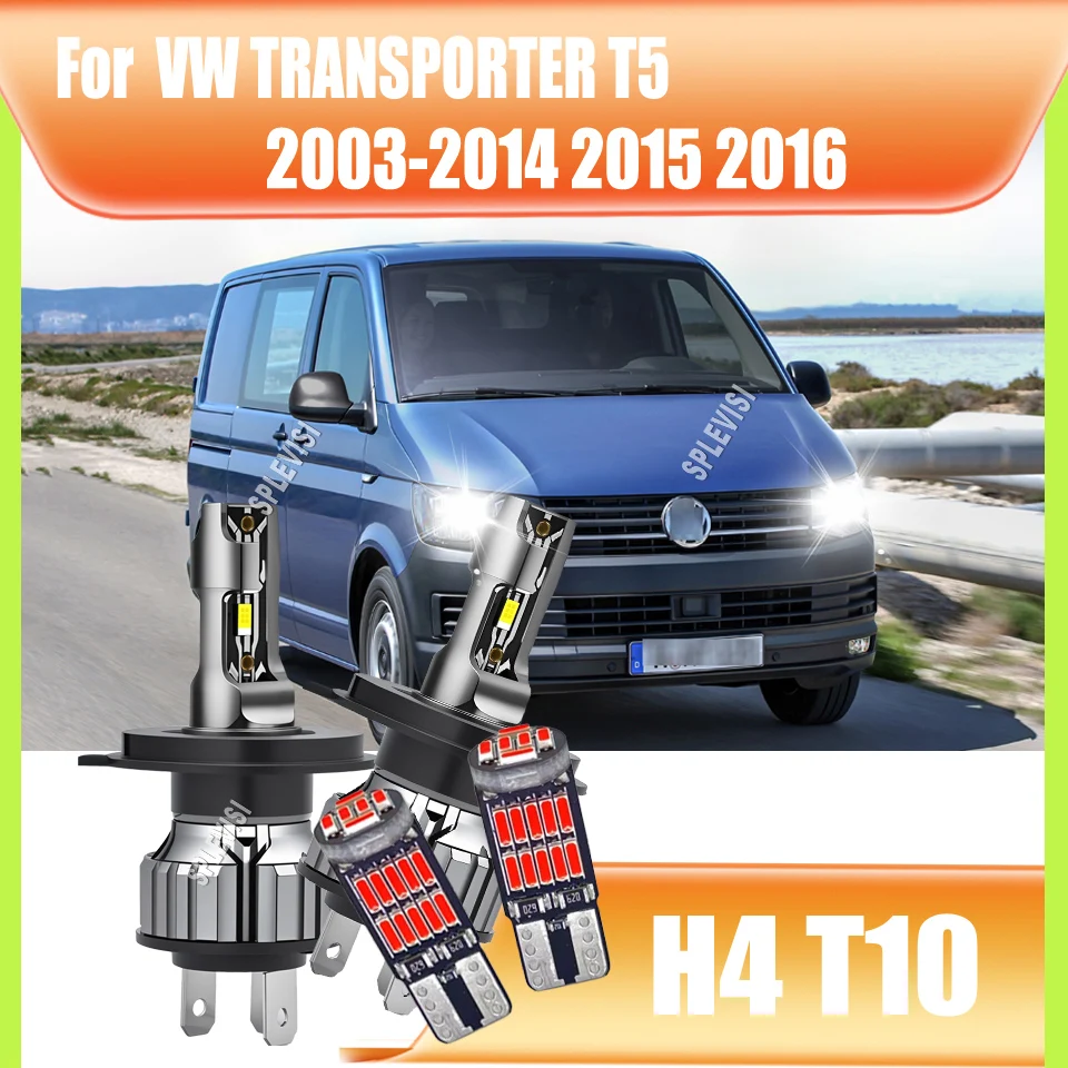 

High Power Car Headlight LED Lights Bulbs 75W Plug and Play For VW TRANSPORTER T5 2003 2004 2005 2006 2007 2008 2009 2010-2016