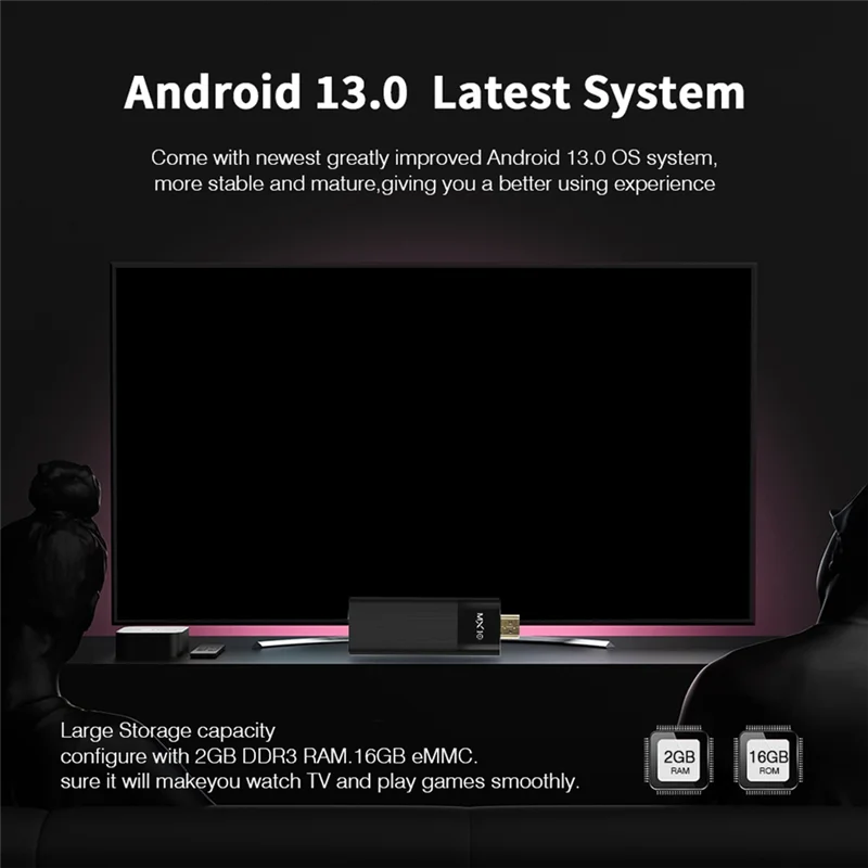 

-ABAB MX10-F3 Android 13 ТВ-приставка 2,4G/5G Dual Wi-Fi Allwinner H313 Телеприставка ТВ-приставка 2G + 16G 4K