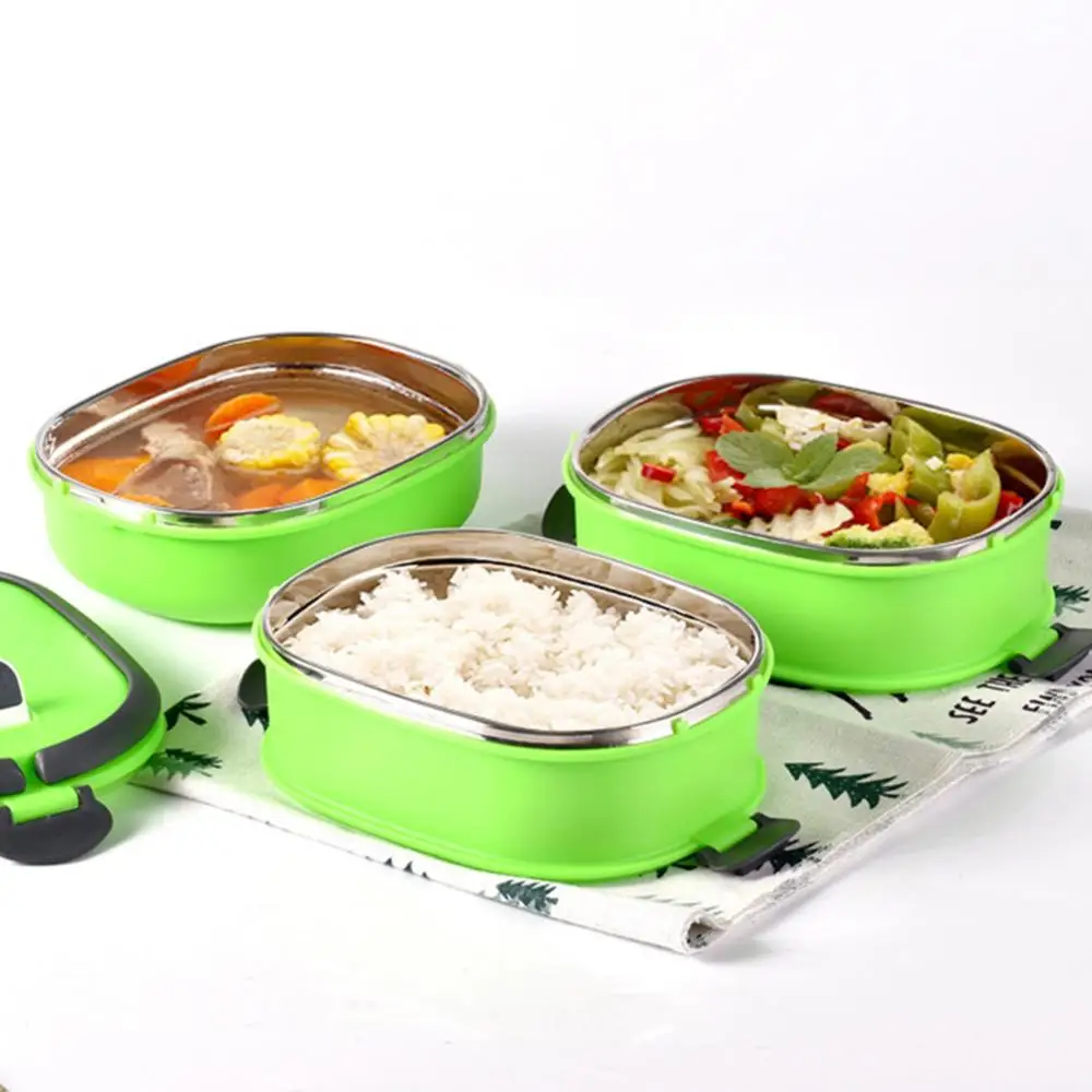 Food Container Storage Durable Picnic Lunch Box Box 1/2/3 Layer Student Stainless Steel Rectangle Thermal Bento Leak-Proof 2019