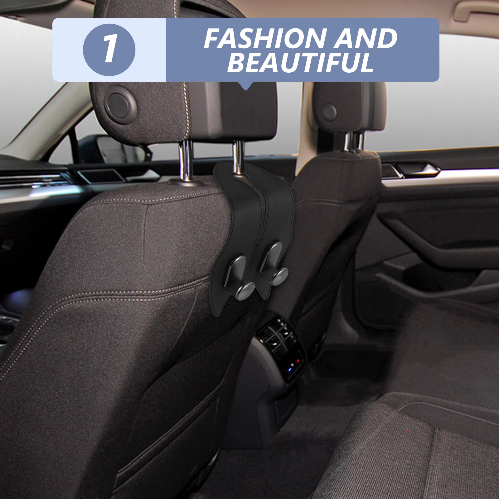 

Car Seat Hook Double Wing Design Headrest Hooks Vehicle Seat Back Storage Hanger Bag Purse Organizer Car Accessories