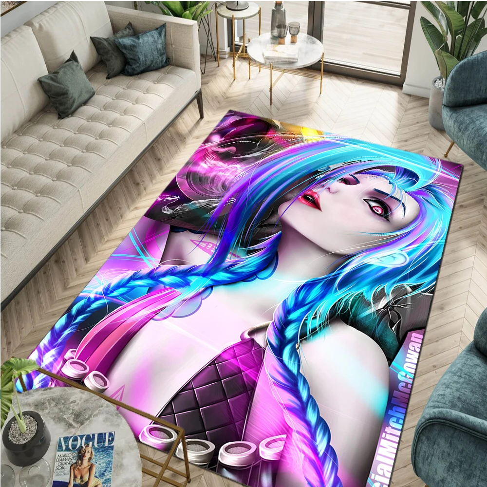 3D Printing Game Carpet Rage Laurie Jinx Cool Girl Decorate  Applicable To The Living Room Bedroom Corridor Kid Gift Rug