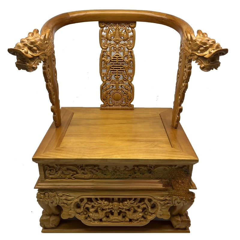 Customized Divine Chair, Buddha Chair, Dragon Divine Chair, Wen Chair, Wood Carving Crafts, Taiwan Buddhist Utensils