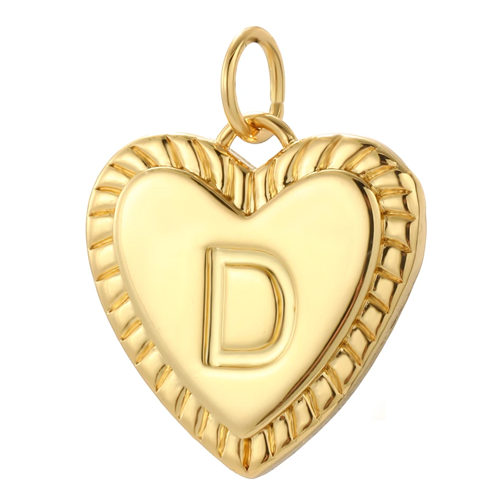 26 Letter Alphabet Name Charms for Jewelry Making Supplies Real Gold Color Dijes Diy Earring Necklace Bracelet Accessories
