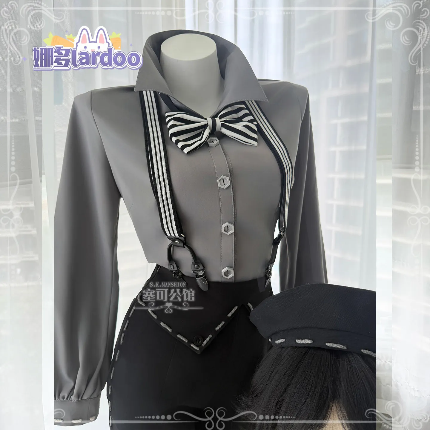 Costume de cosplay Cléo Decroux, artiste mime de Identity V, tenue complète de personnage de jeu