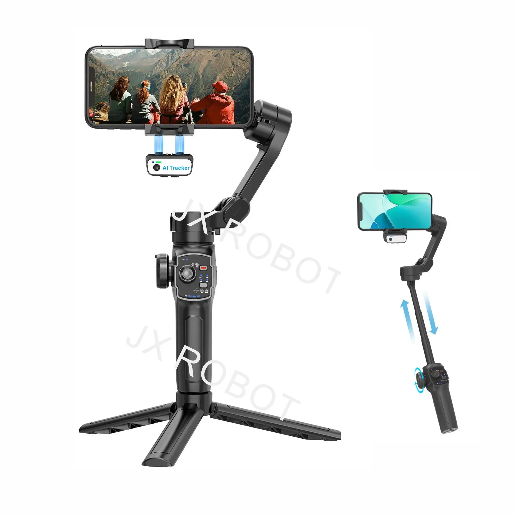 

L9 Popular 3 Axis Face Tracking Smart Shooting Gimbal Stabilizer with Fill Light Extension Rod Tripod VLOG Selfie Stick