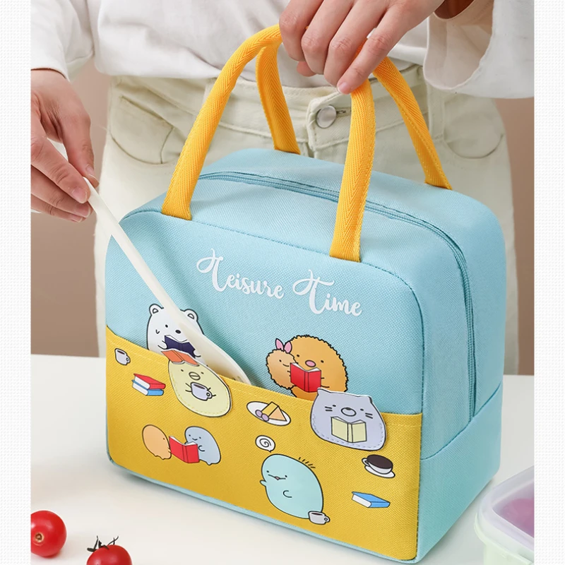 New Cartoon Portable Lunch Box Kid borsa termica per il pranzo per bambini borsa termica per la conservazione del foglio di alluminio addensata per