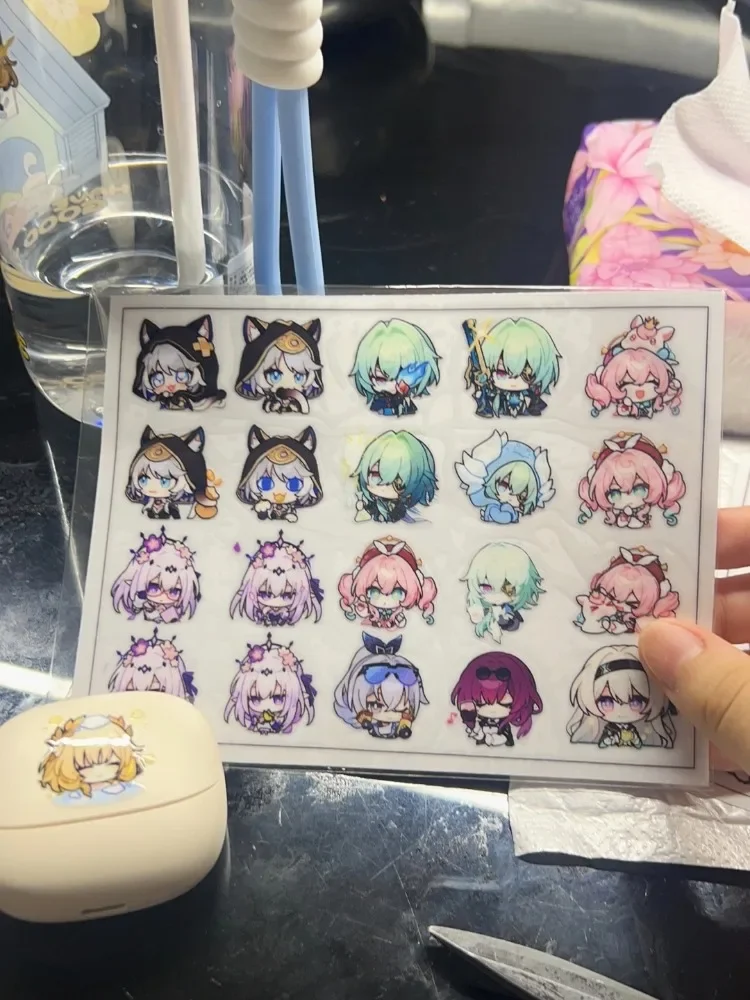 Game Honkai:Star Rail Transparent Personality Graffiti Sticker Skateboard Suitcase Mobile Phone PVC Waterproof Clearing Stickers