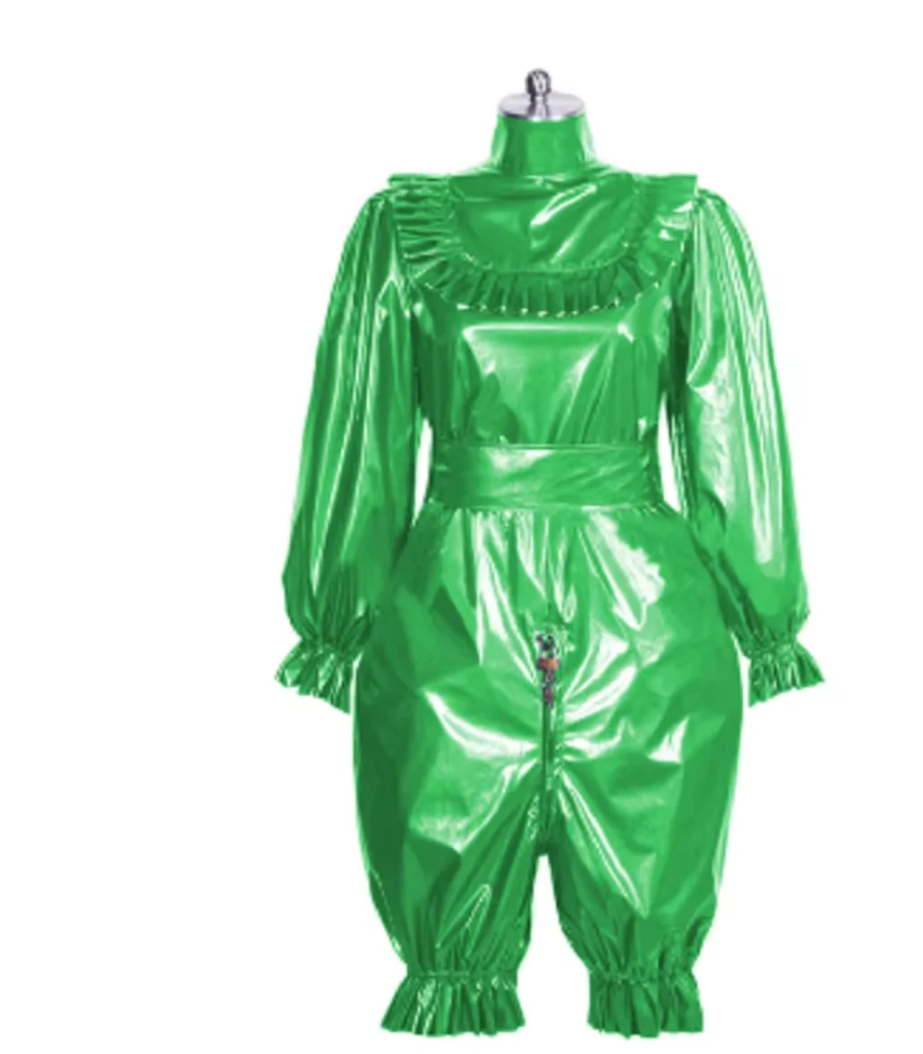 

Lockable Maid Uniform Hot Selling Long Sleeve Pvc Shorts Two-Piece Cross Dressing Role-Playing Customization