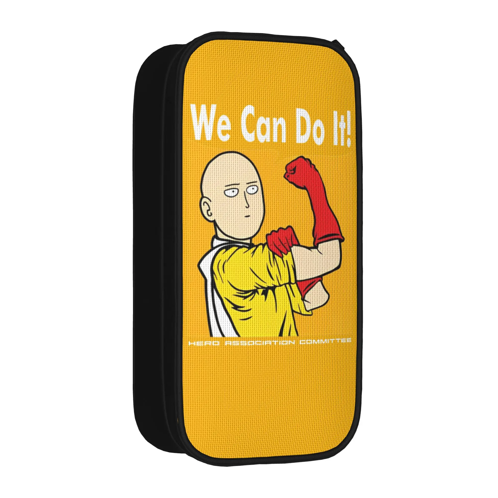 One-Punchs-Man We can Do it Pencil Case Cute  Bag Girls Boys Large Storage Students School Gifts Pencilcases