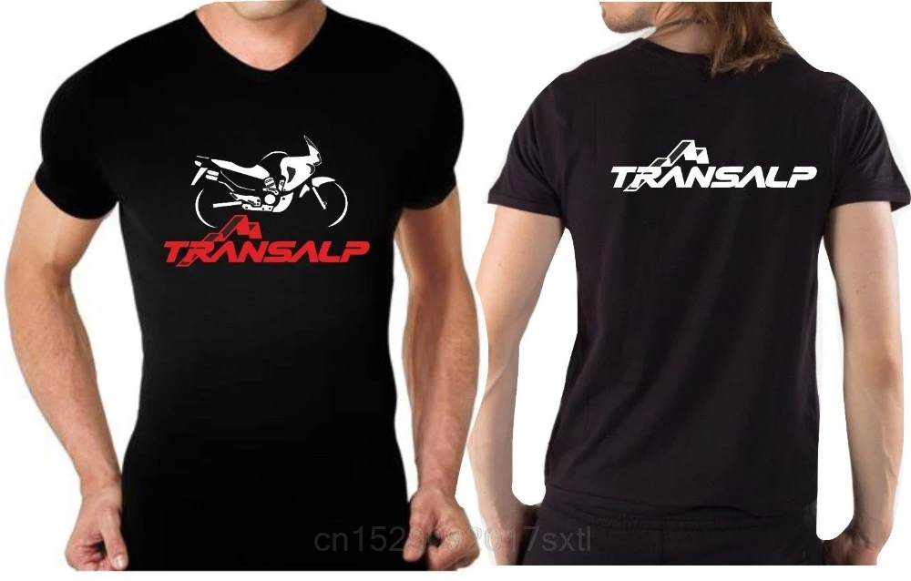 Motorcycle Japan TRANSALP New T-shirt Summer Fashion Funny High-Quality Printing Casual 100%Cotton Tee