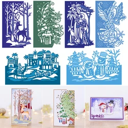 Christmas Edge Cutting Dies Christ Rectangular Frame Metal Die Cuts Knife Mold For DIY Scrapbooking Album Card Making Decoran