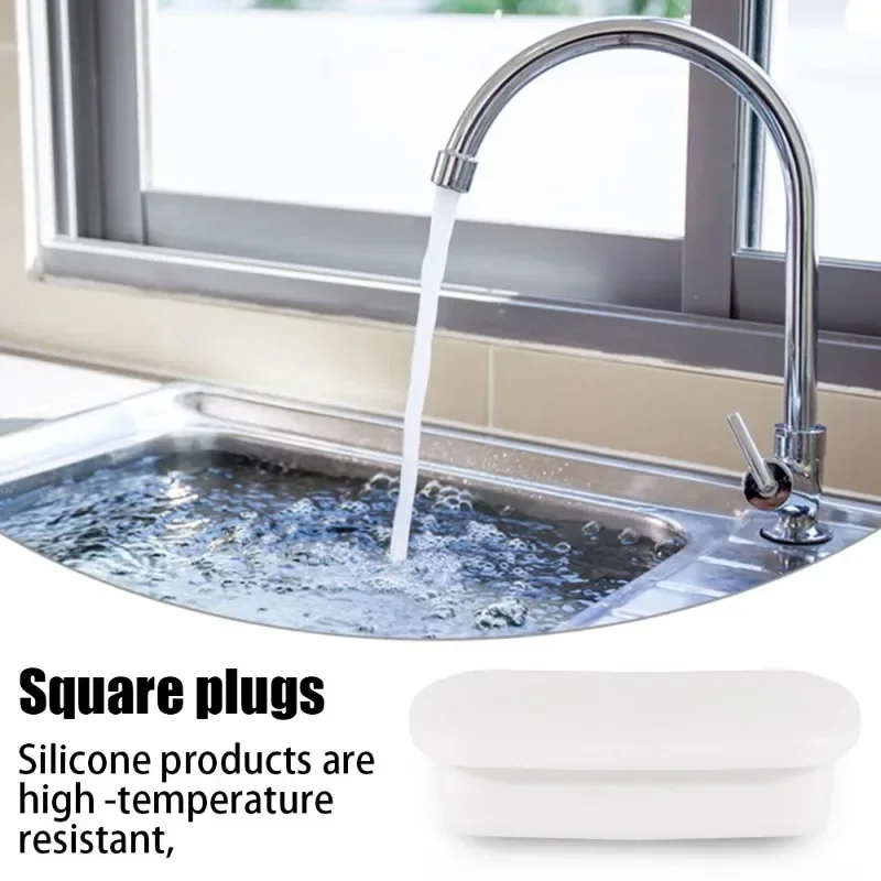 1/4PCS Sink Hole Wash Basin Overflow Cover Kitchen Bathroom Basin Trim Drain Cap Plug Sink Wash Basin Round Overflow Ring Covers