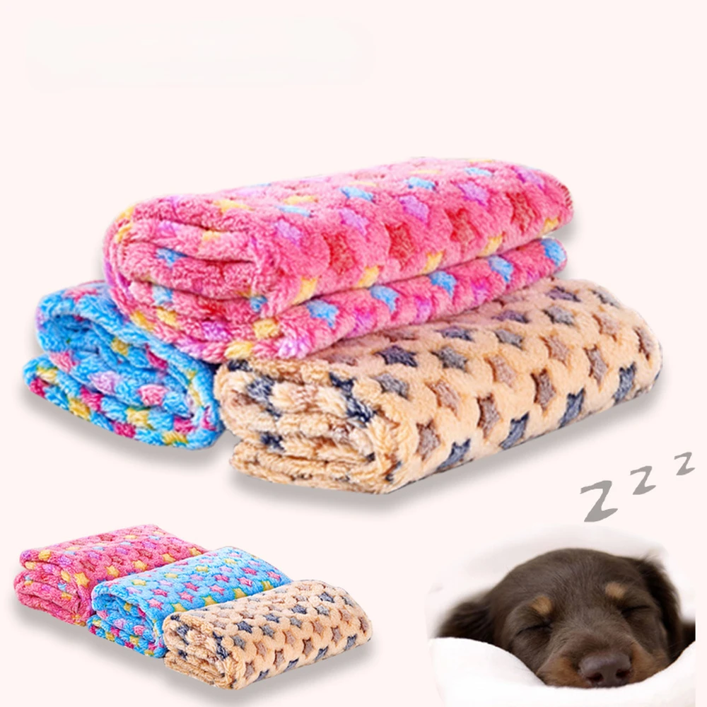 Pet Blanket Cute Star Print Pet Mat Soft and Fluffy Blankets for Puppy Comfortable Pet Blanket Dogs Cats Pet Supplies