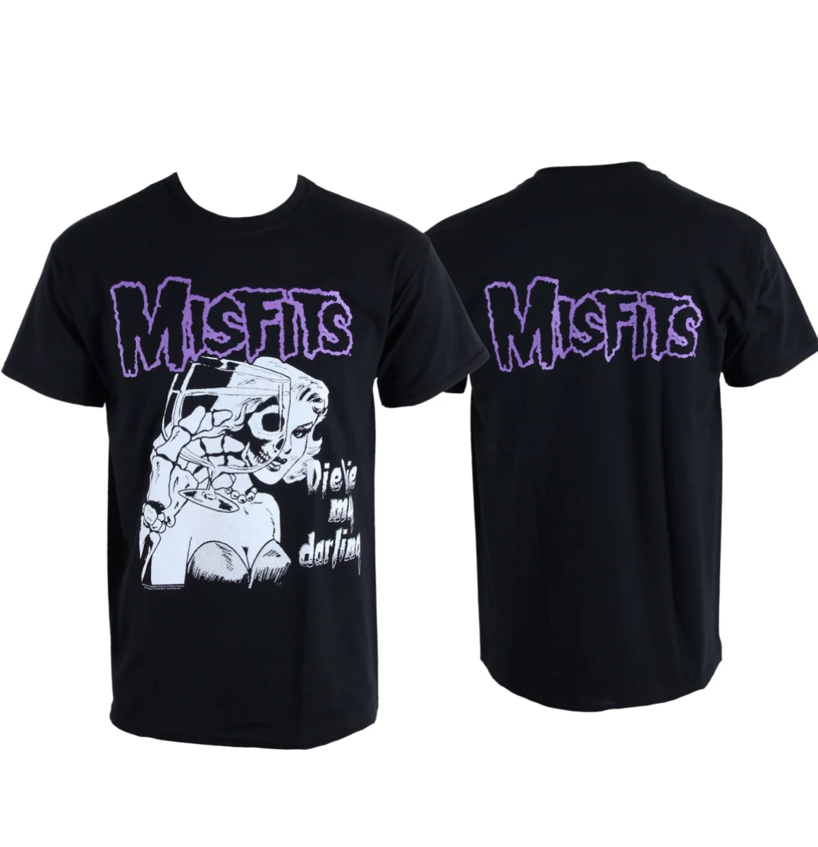 Misfits - RAZAMATAZ Art Pattern Horror Punk Band T-shirt Casual Street Style T-shirt Suitable for Both Men and Women