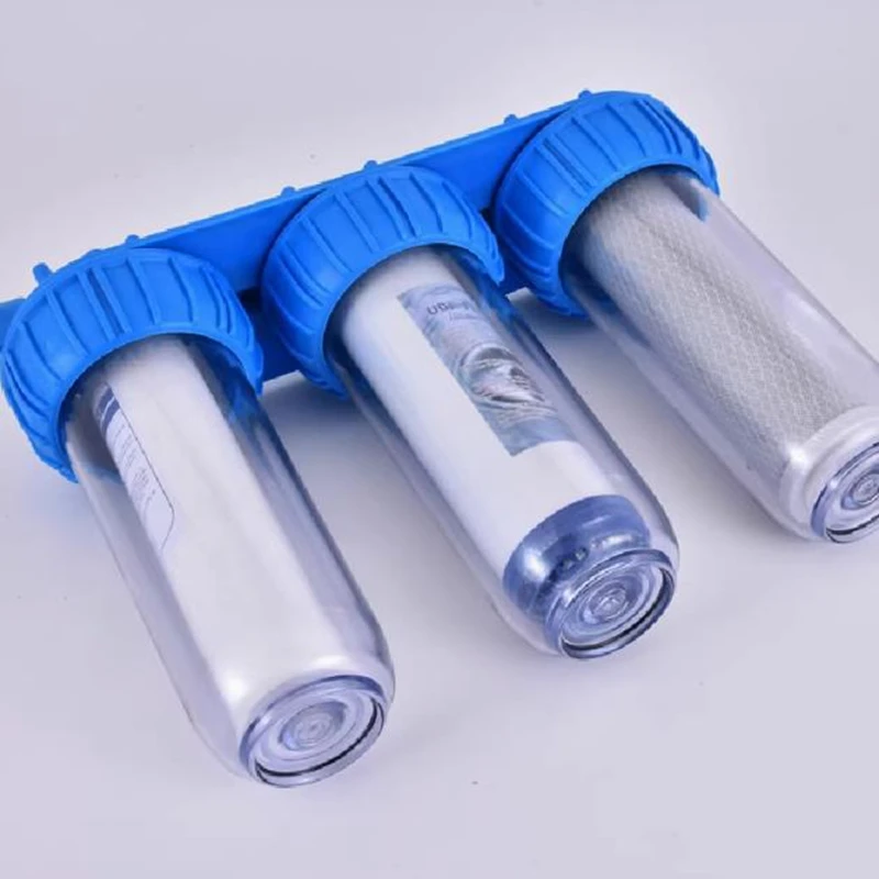1Set 10inch Three Stage Filter Bottle with Washable Filter Element High Pressure Cleaning Equipment Prefiltration