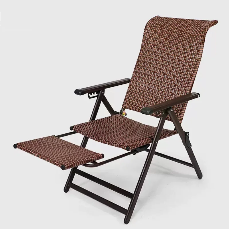 Balcony Rattan Camping Chair Folding Tanning Pool Modern Relax Terrace Lounge Chair Swimming Park Floor Silla De Playa Furniture