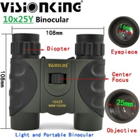 Visionking Extended 10x25 Roof Binoculars HD BAK4 FMC Professional Long Range Outdoor Birdwatching Camping Tourism Telescope