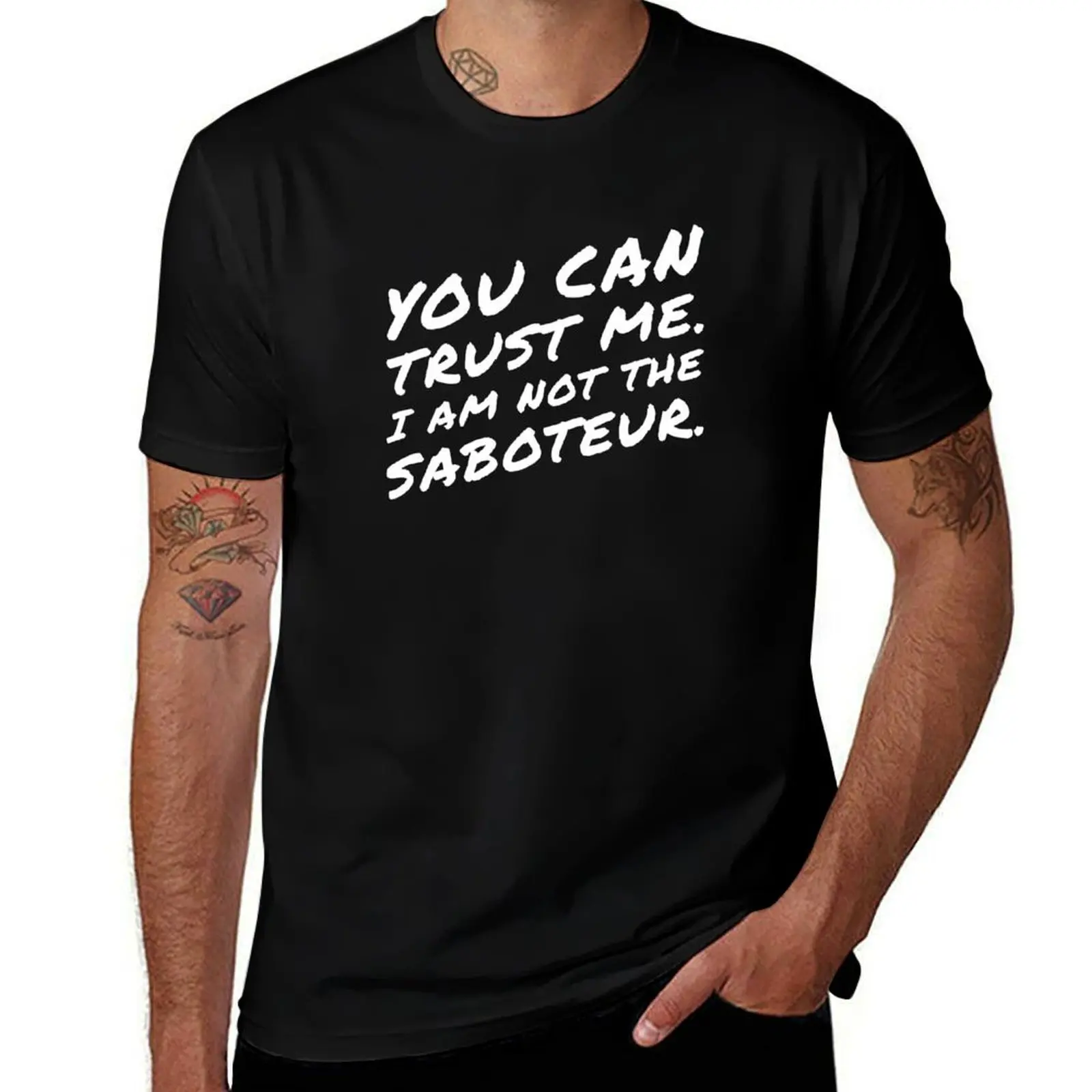 You Can Trust Me I Am Not The Saboteur - Board Games and Meeples Addict T-Shirt Work Utility Casual Tee Shirt T-Shirt