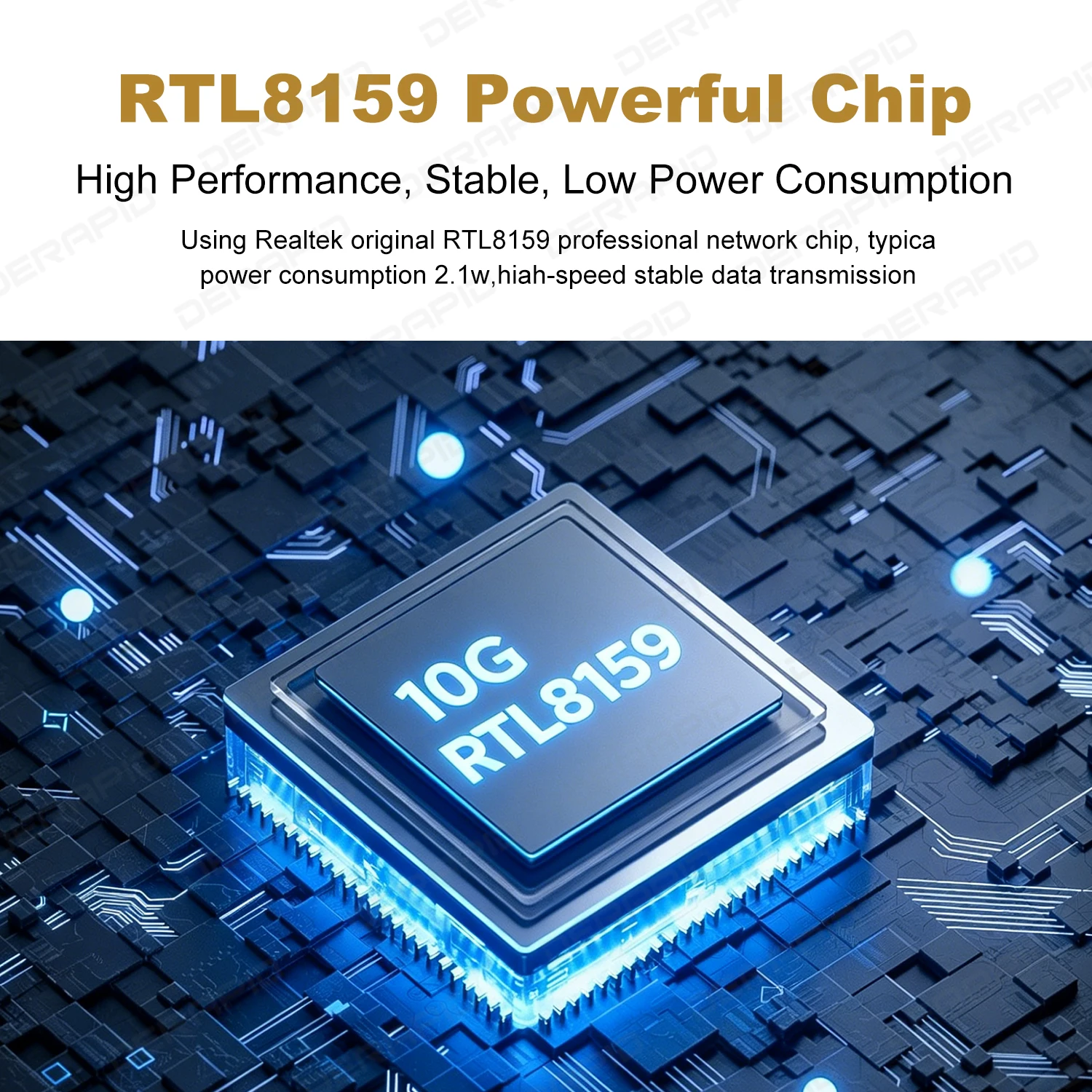 Immagine 3: Adattatore Ethernet USB 10GbE con chip RTL8159, USB3.2 Gen2x2 Type C a RJ45, scheda di rete esterna 10G senza driver per gaming e streaming