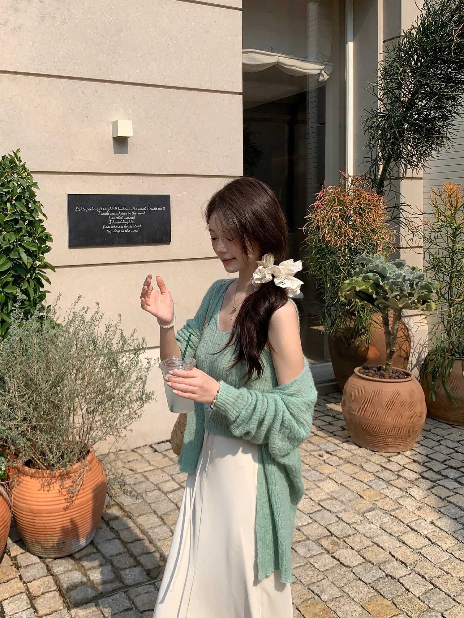 

Spring een Color Women's Faion Set Casual Sle V-Ne Long Sve High Waist Pants Polyester Fiber Warm And Comfortable