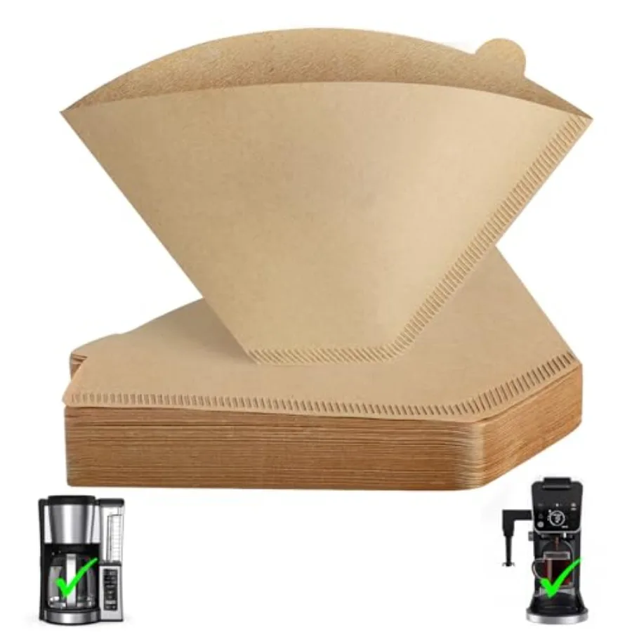Coffee Filters #4 Compatible with Ninja Coffee Maker, Pcs Disposable Cone Paper Filters, Replacement Filters