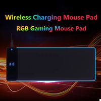 Wireless Charging RGB Luminous Mouse Pad Charger Phone Gaming Mousepad Desktop PC Laptop Computer Mouse Mat Tablet Pad Large
